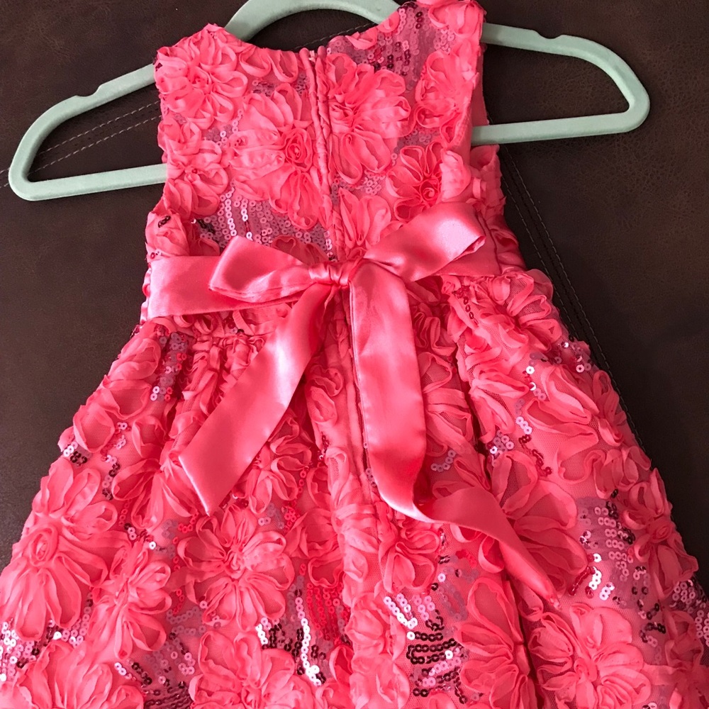 Pink Sequin dressy dress for girls